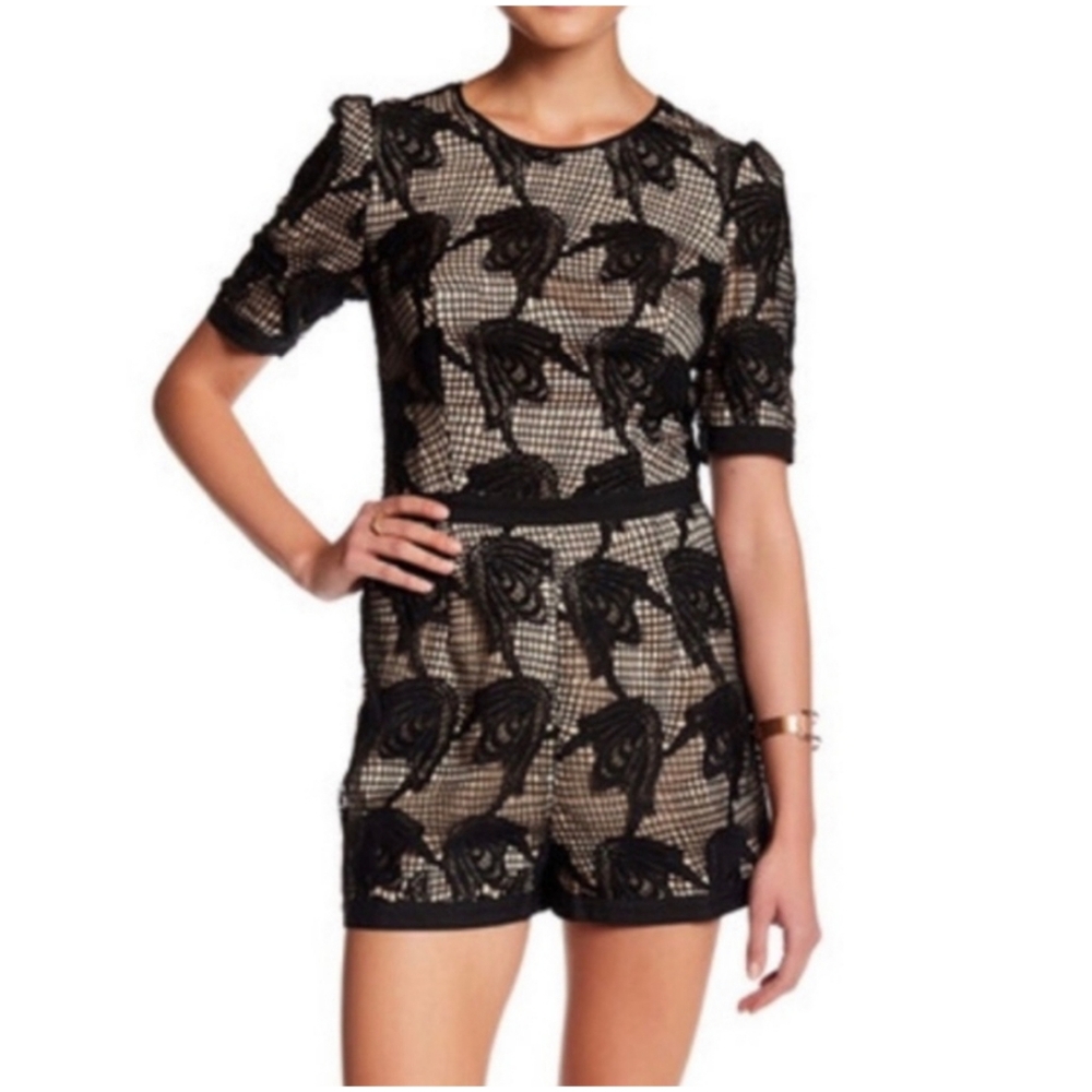 Charlie Jade black lace romper